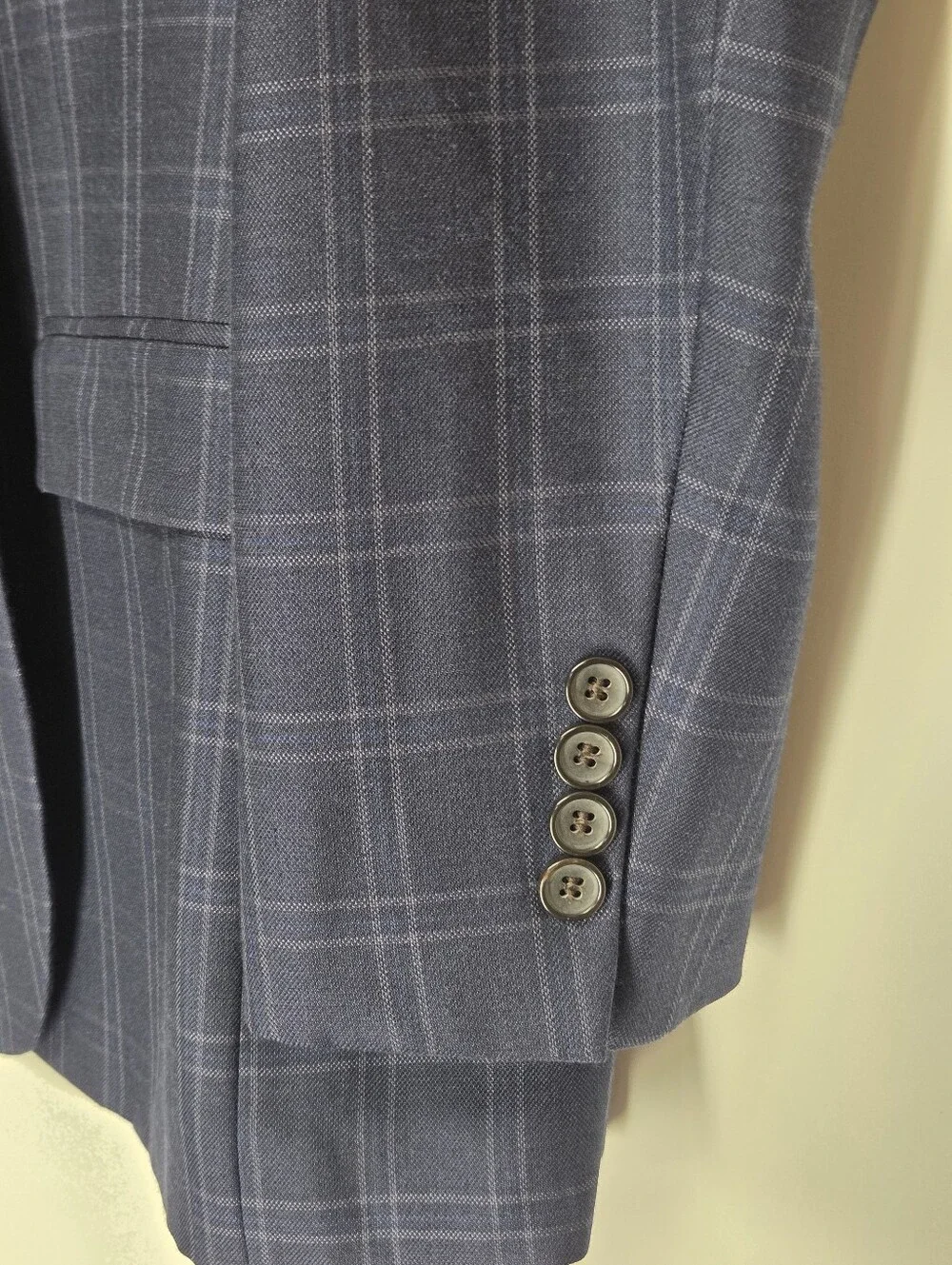 Brooks Brothers 1818 Fitzgerald Navy Windowpane Silk Wool Sport Coat 41R